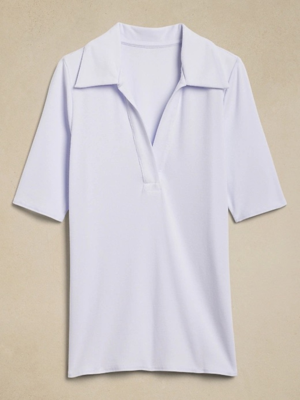 Banana Republic Womens Lilac Polo Shirt - Short Sleeve